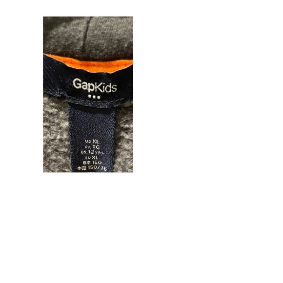 Gap • Logo Hoodie • Grey • Boys Size XL • Great Condition - Picture 3 of 5